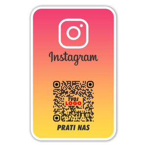 Instagram - QR kod Nalepnica