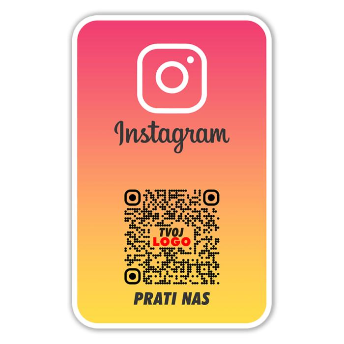 Instagram - QR kod Nalepnica