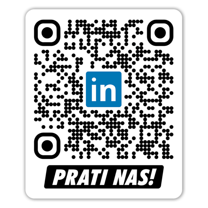 LinkedIN simple - QR kod Nalepnica