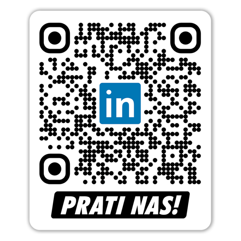 LinkedIN simple - QR kod Nalepnica