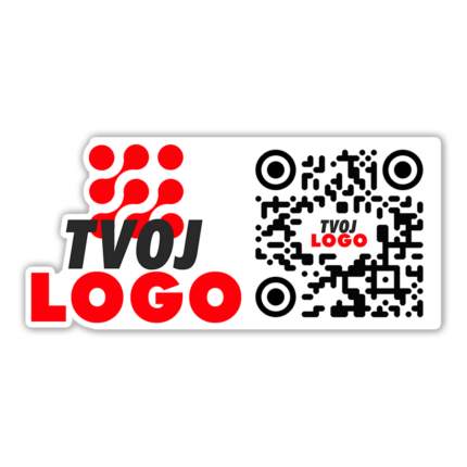 Logo i qr - QR kod Nalepnica