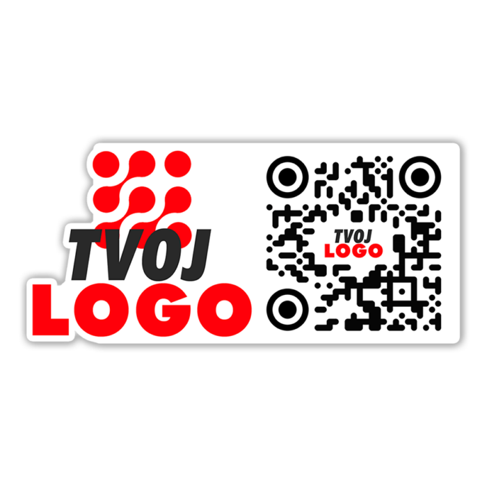 Logo i qr - QR kod Nalepnica