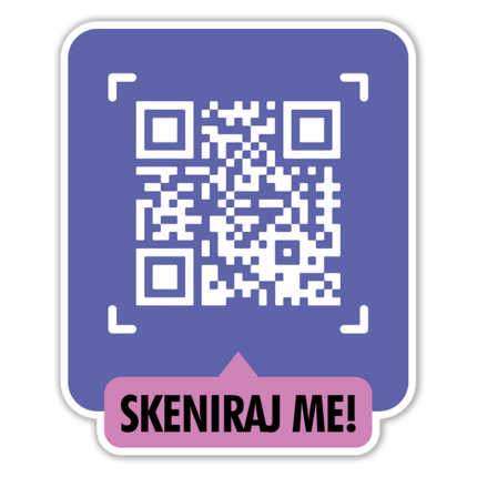 Scan me 1 - QR kod Nalepnica