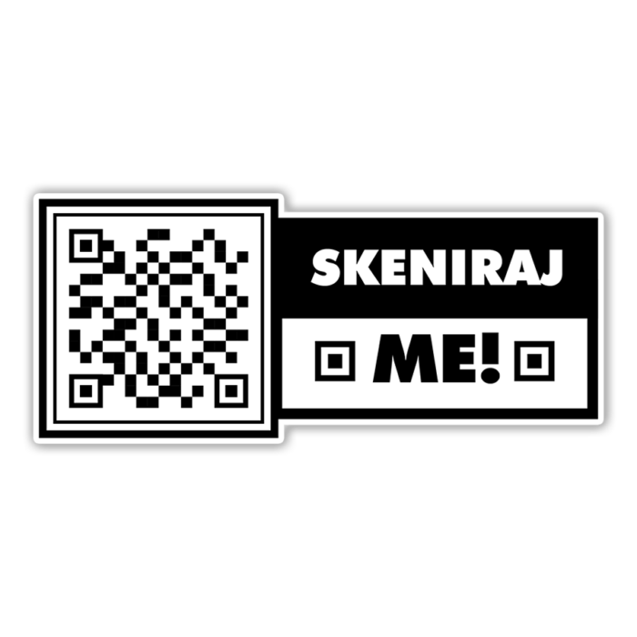 Scan me 12 - QR kod Nalepnica