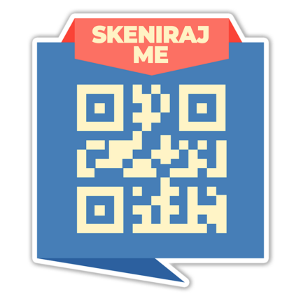 Scan me 14 - QR kod Nalepnica