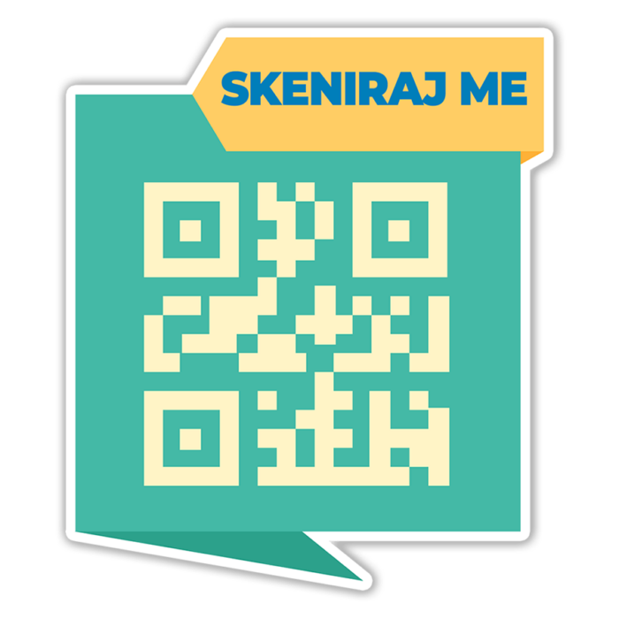 Scan me 15 - QR kod Nalepnica