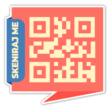 Scan me 16 - QR kod Nalepnica