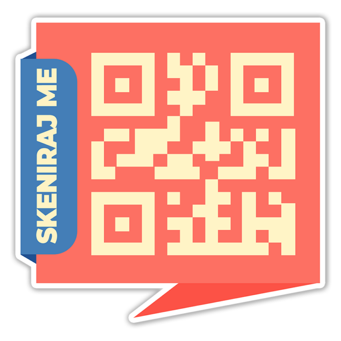 Scan me 16 - QR kod Nalepnica