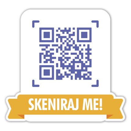 Scan me 5 - QR kod Nalepnica