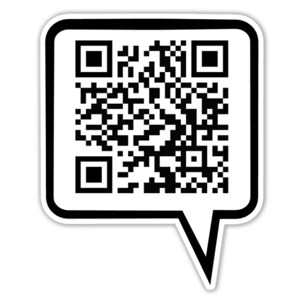 Square bubble - QR kod Nalepnica