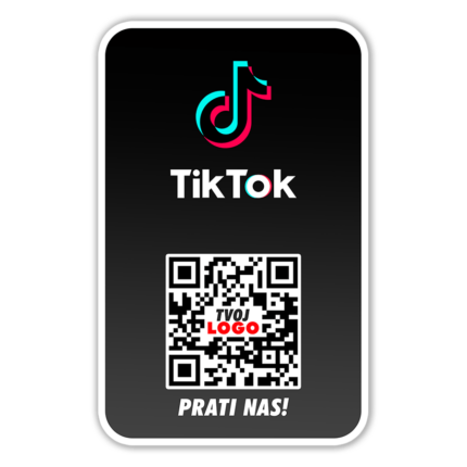 TikTok - QR kod Nalepnica