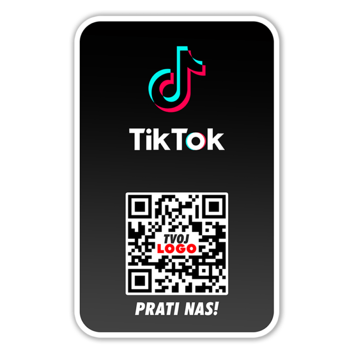 TikTok - QR kod Nalepnica