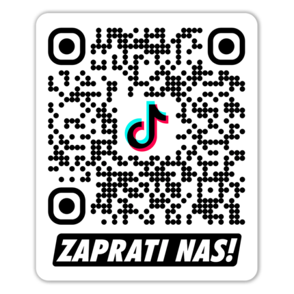 TikTok simple - QR kod Nalepnica